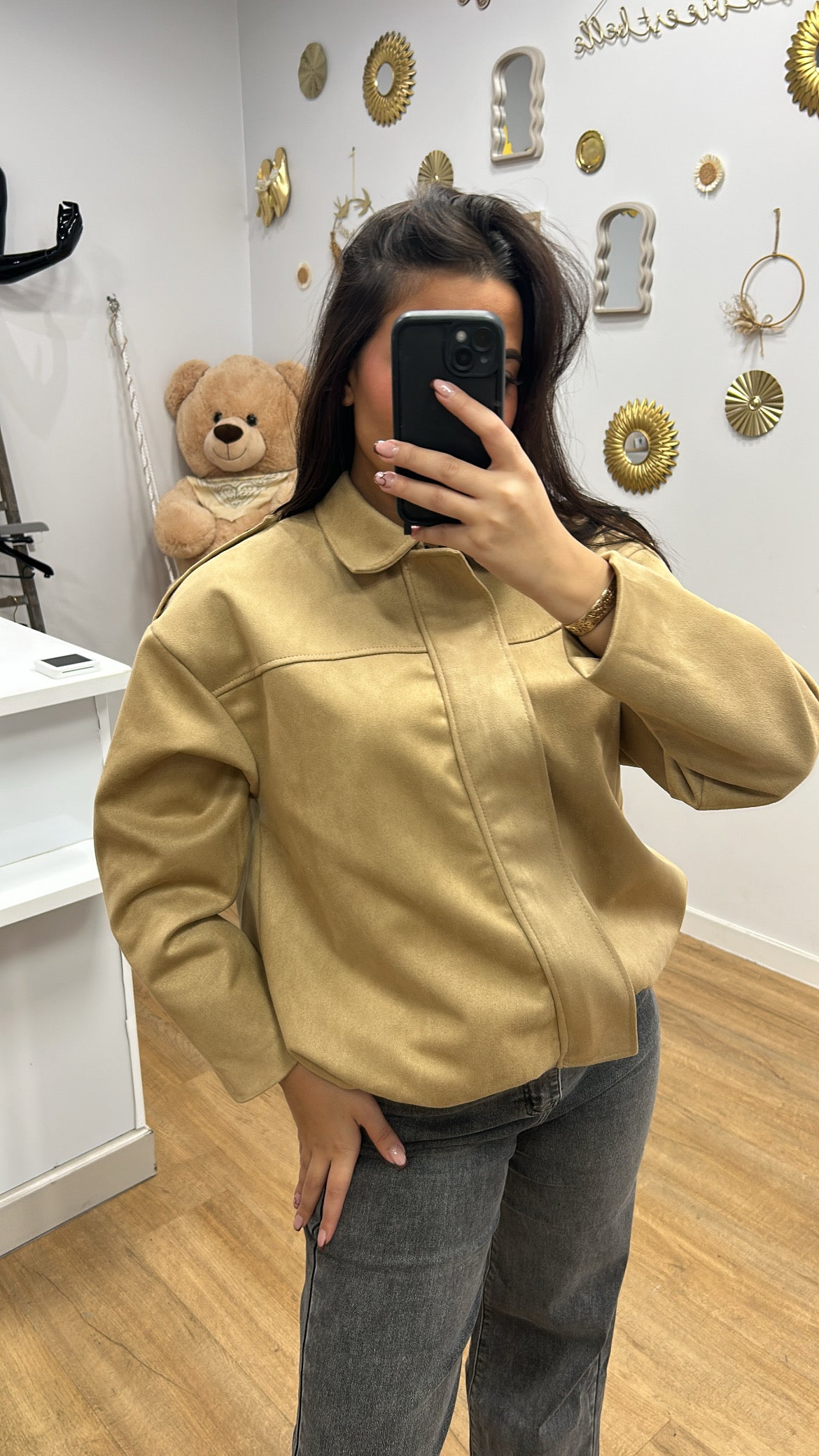 Bomber Suédine – Élégance & Texture