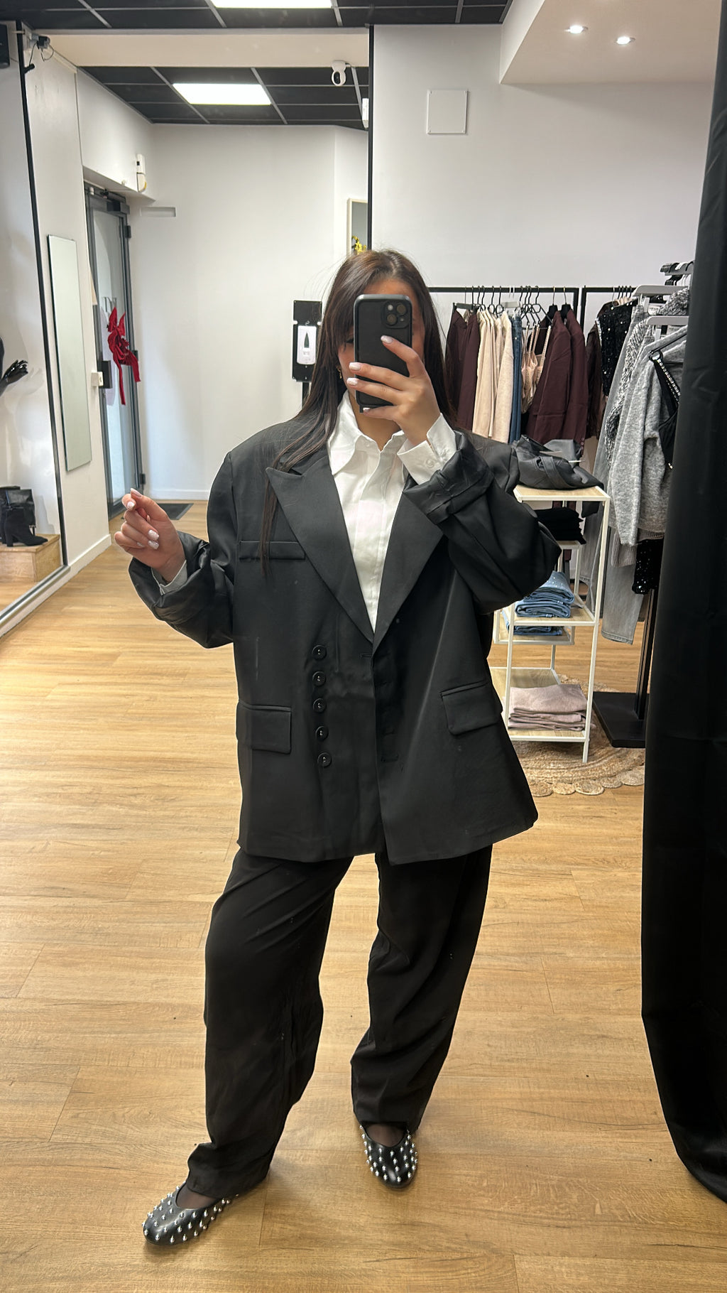 Veste oversize noir femme – Style chic & moderne