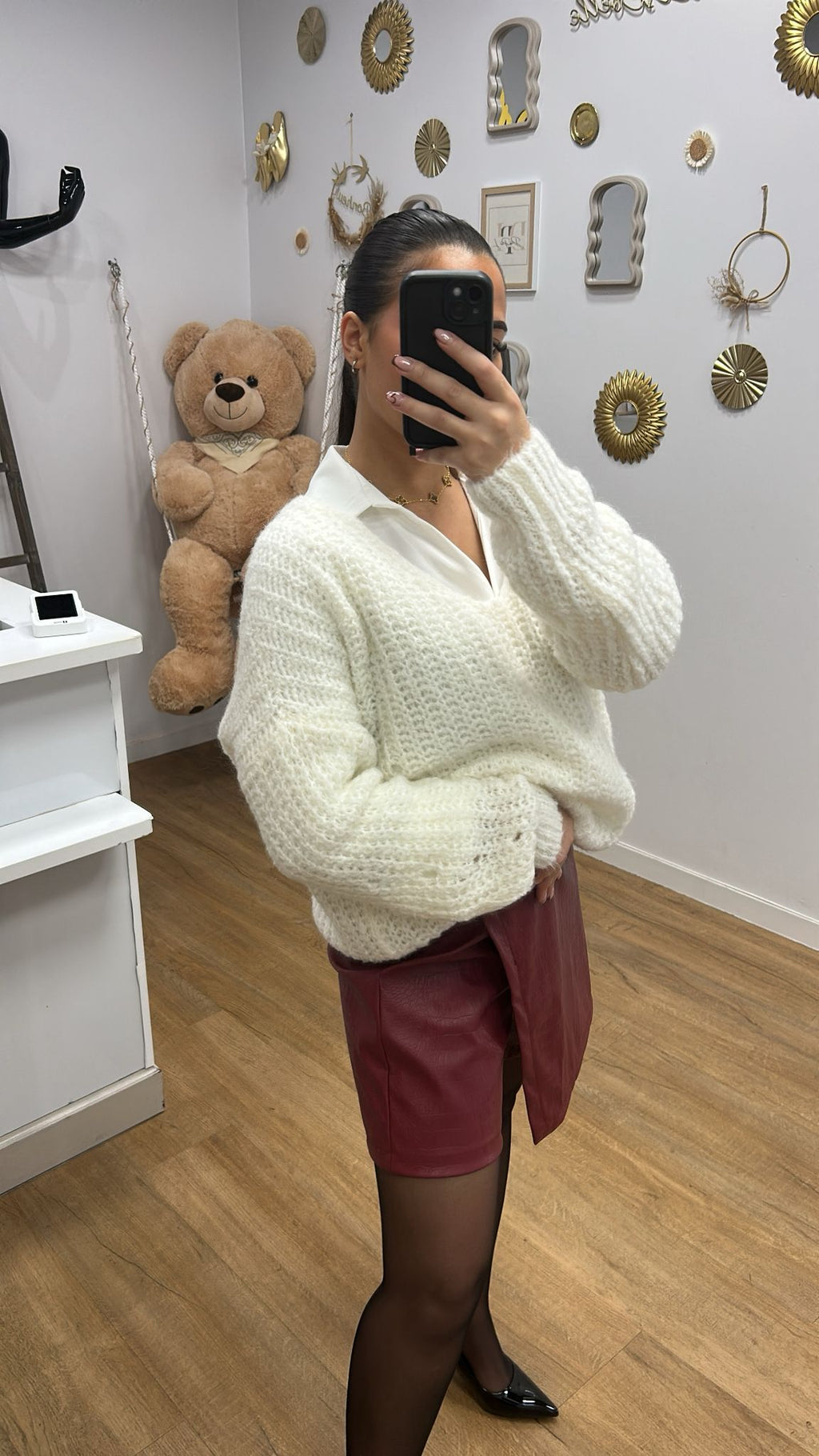 Jupe Short Similicuir