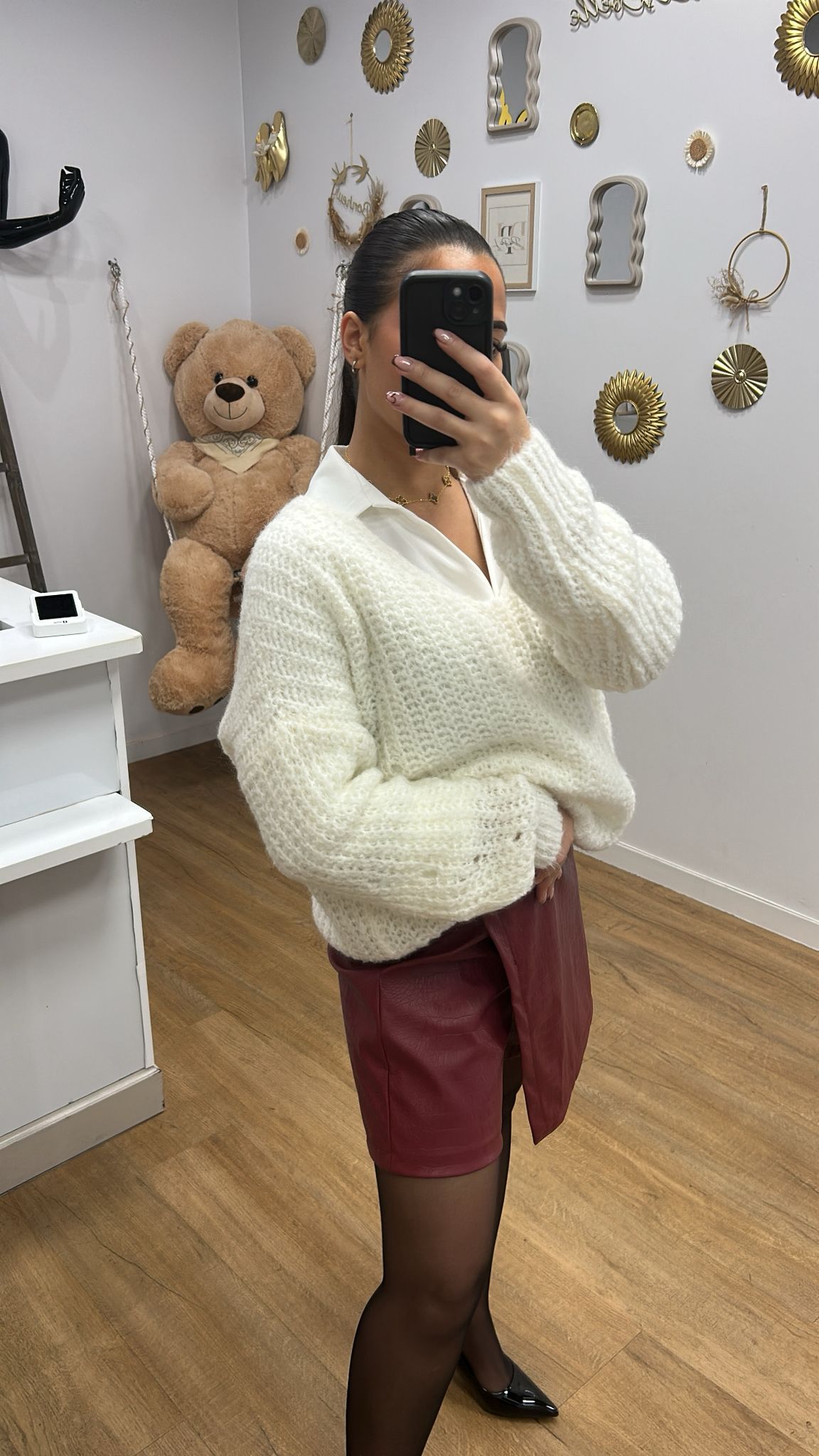 Jupe Short Similicuir