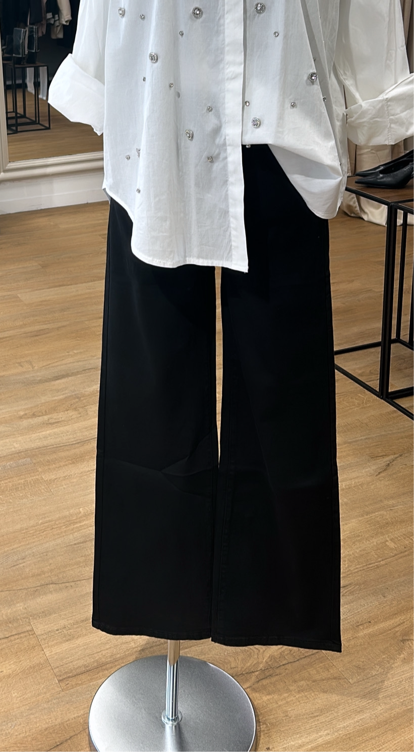 Jean large - Noir - DESTOCKAGE