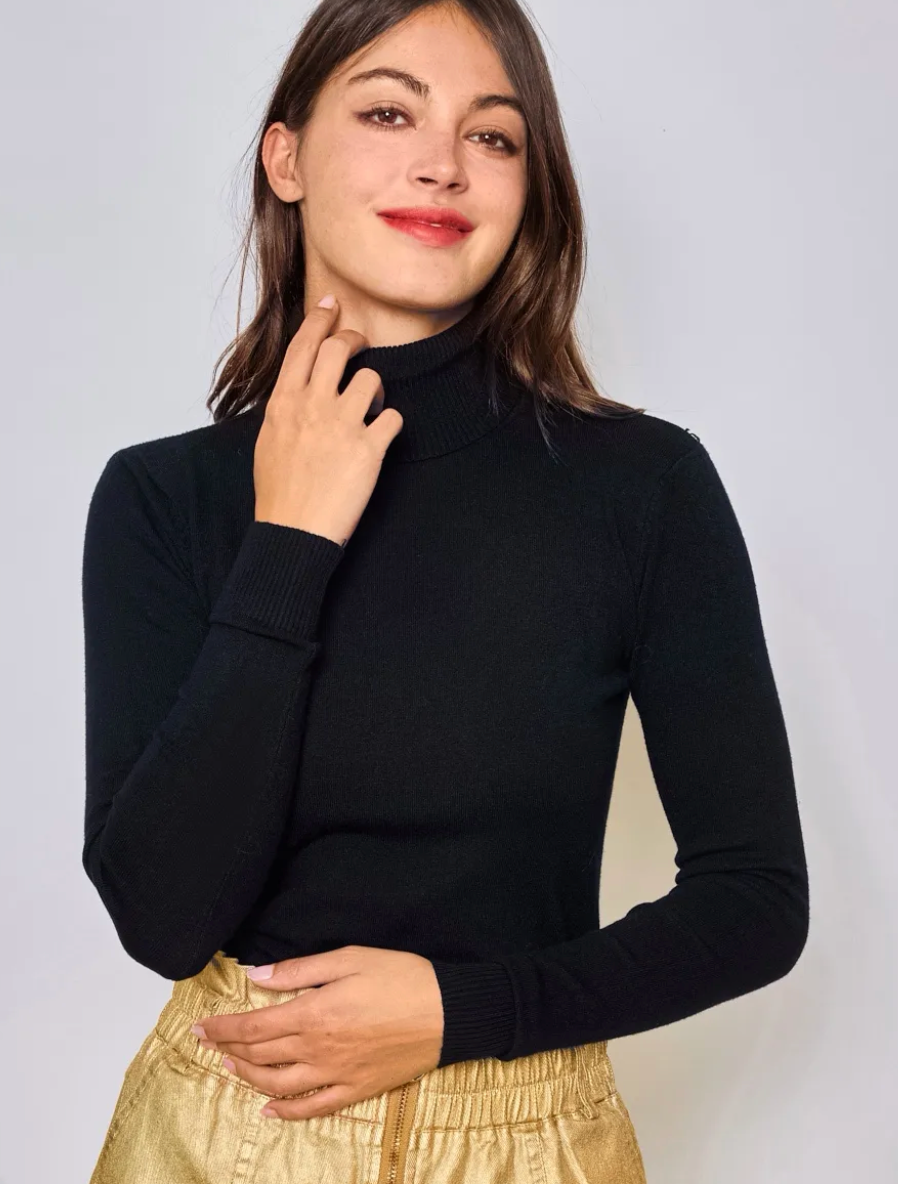 Pull col roulé – Plusieurs coloris maille douce