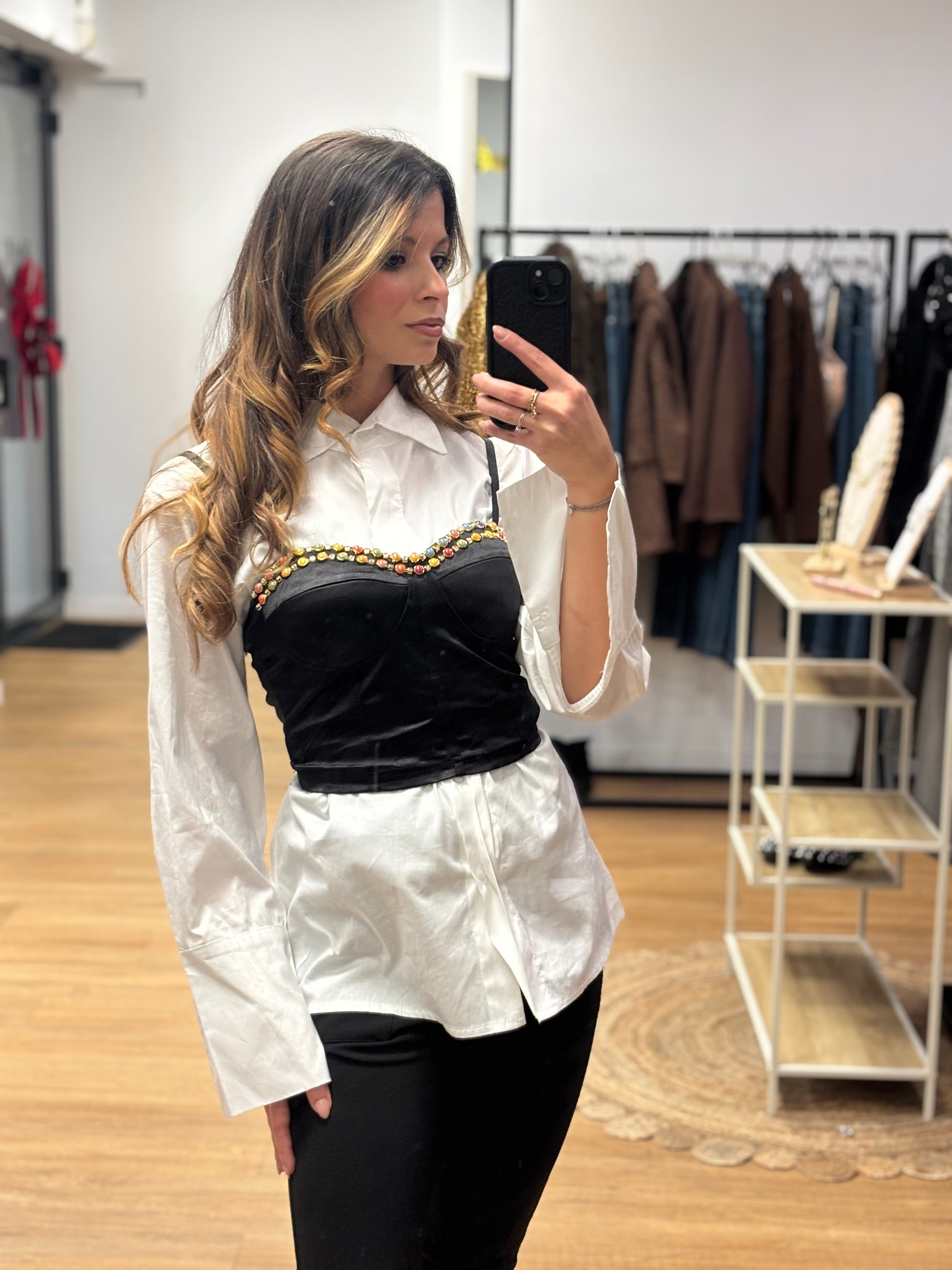 Crop top perles colorées femme – Style fun & tendance