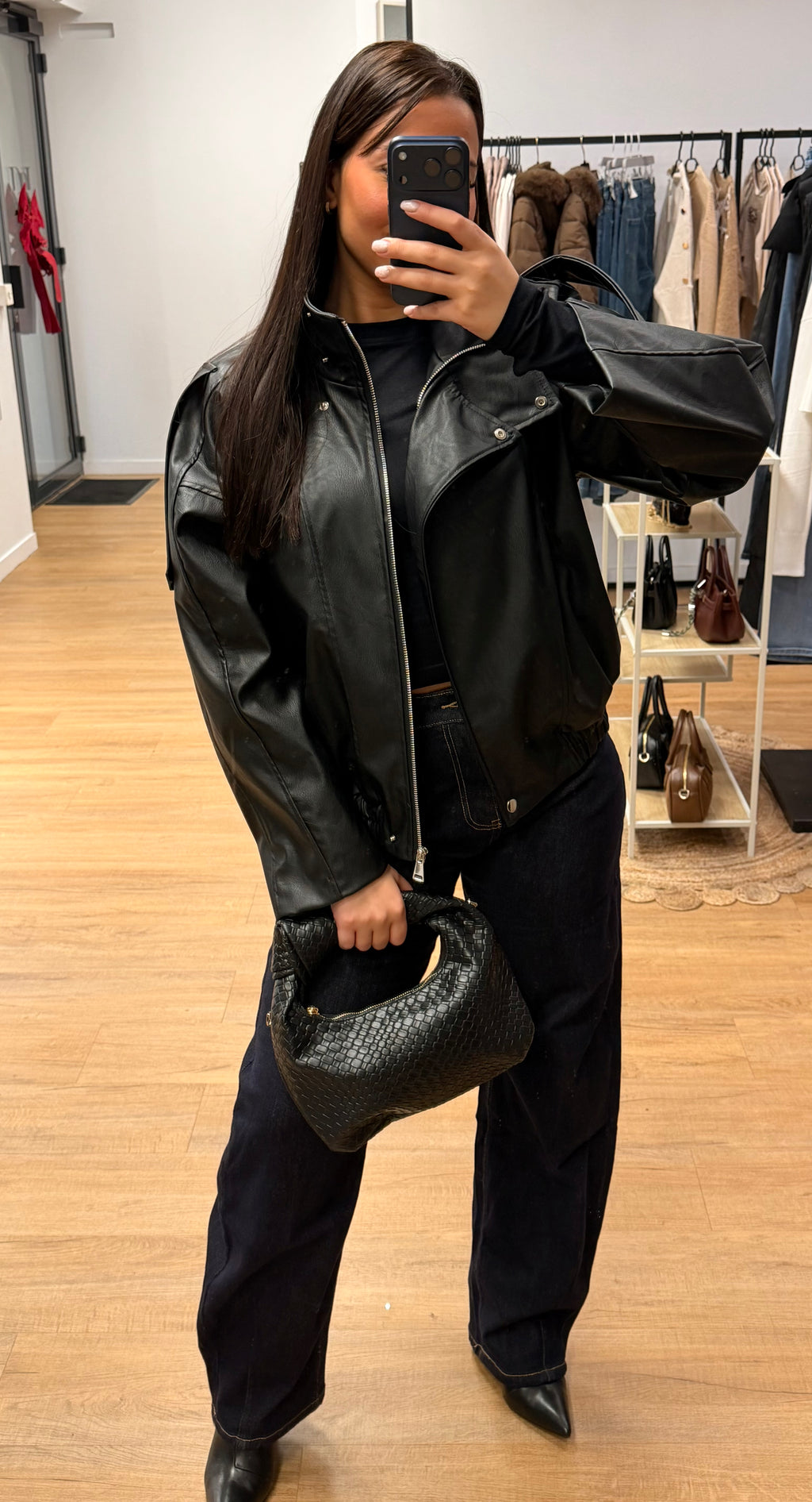 Jean ballon bleu brut