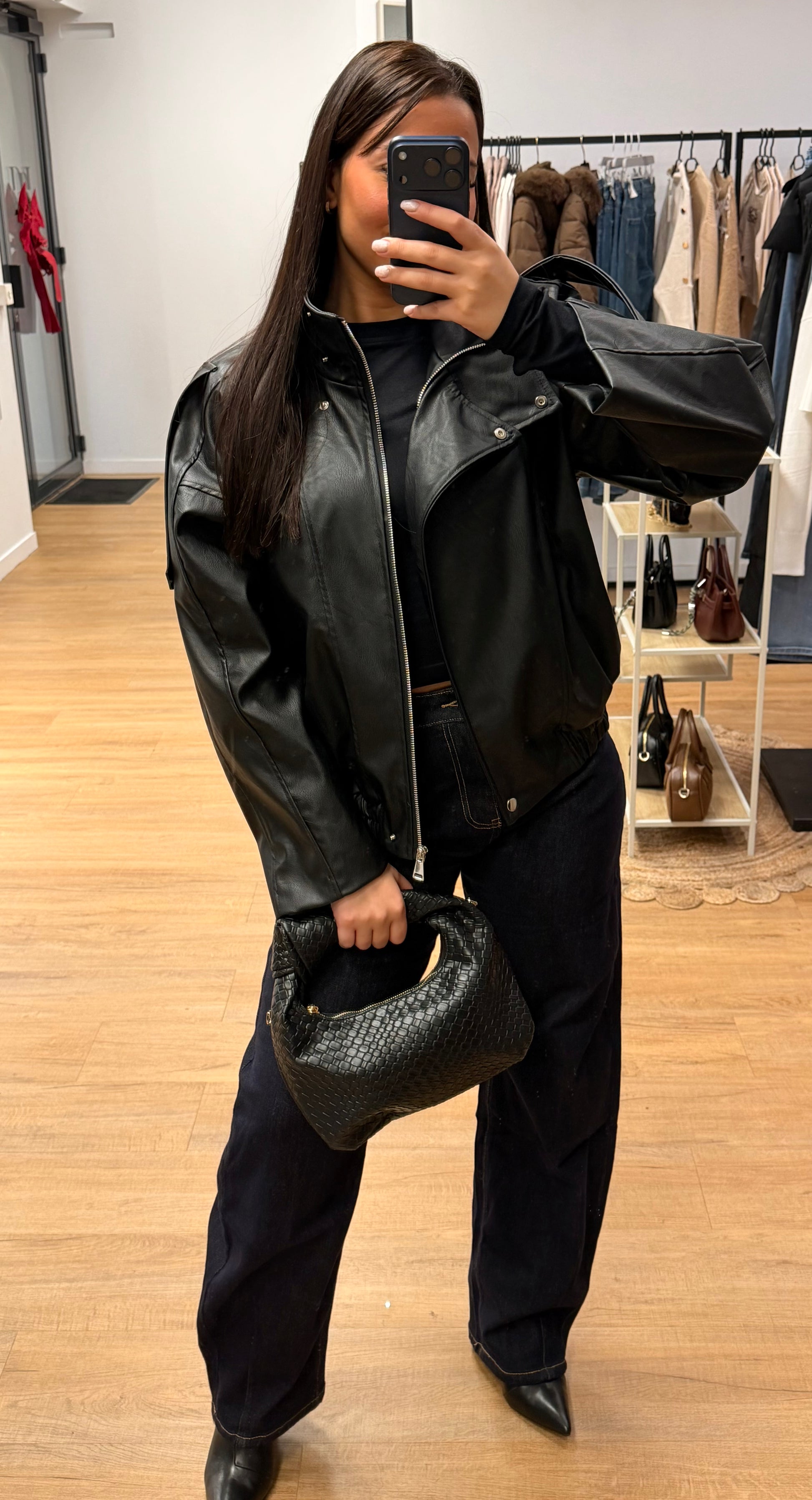 Jean ballon bleu brut