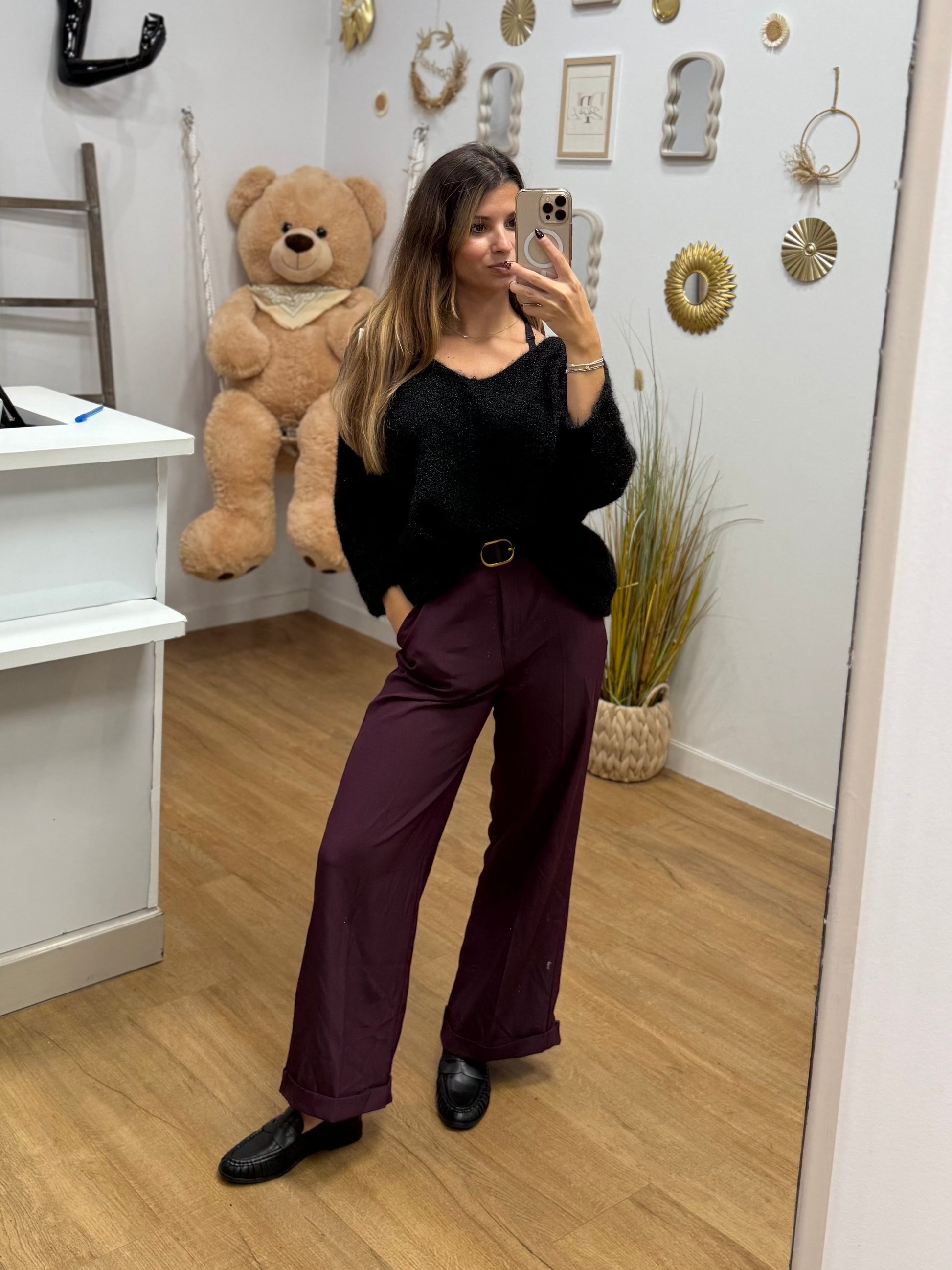 Pantalon à Pince avec Ceinture