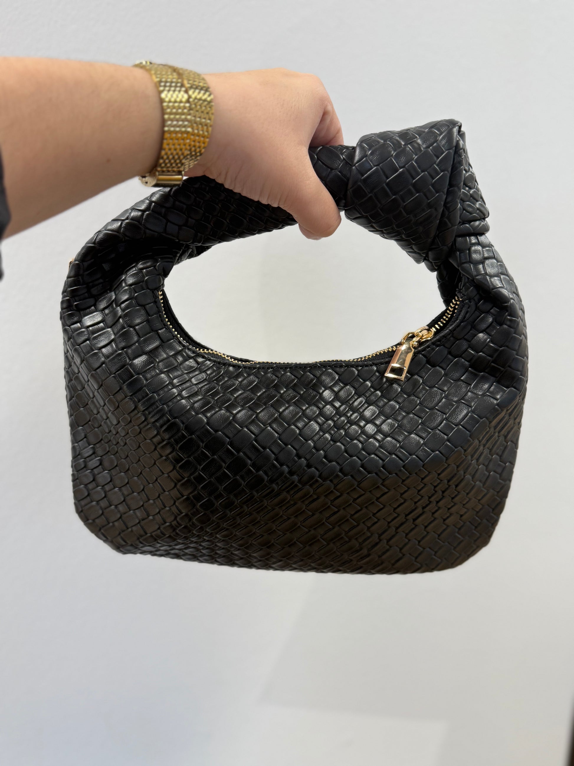 Sac tissé noir femme – Chic & tendance