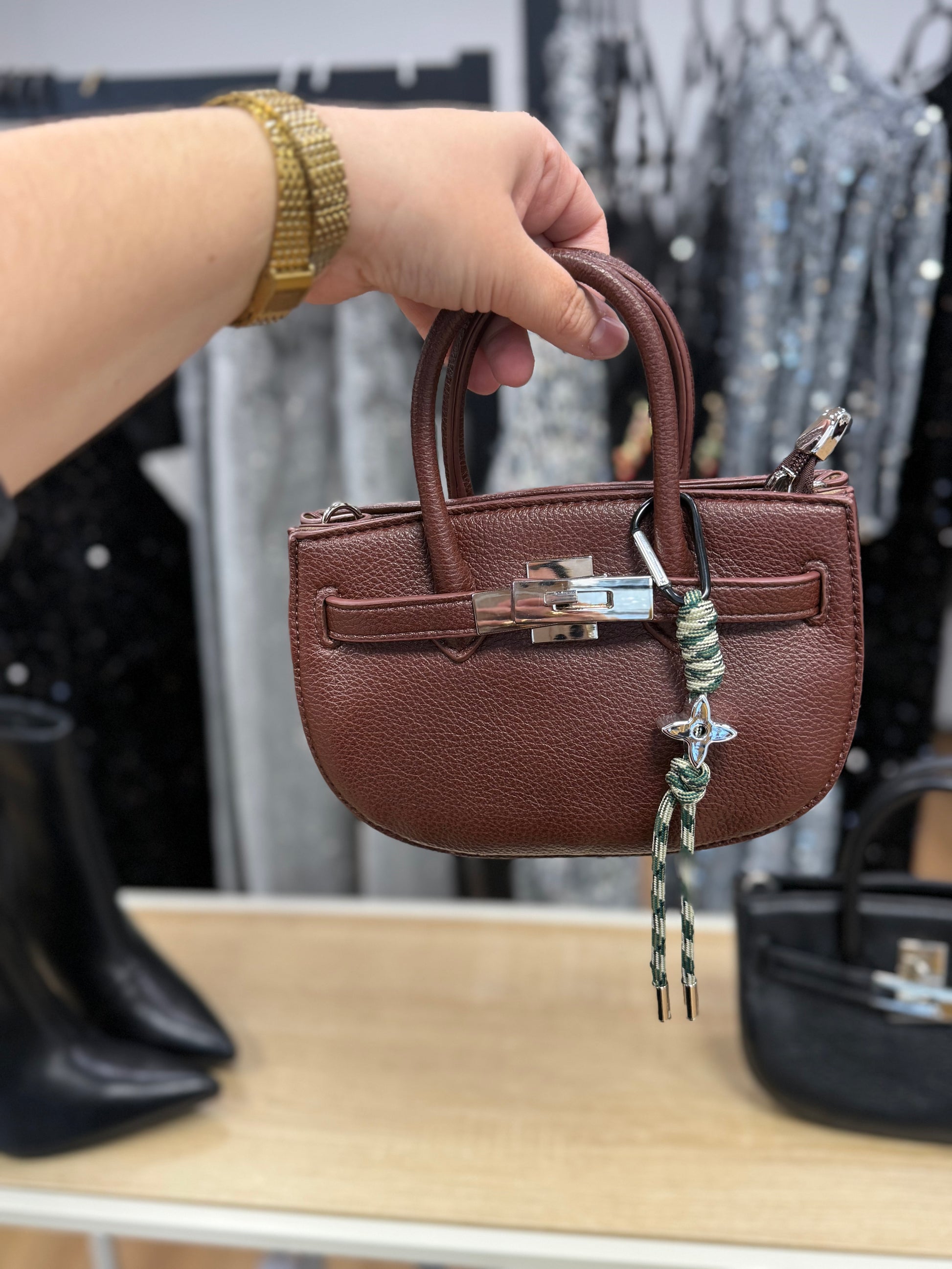 Petit sac bandoulière marron femme