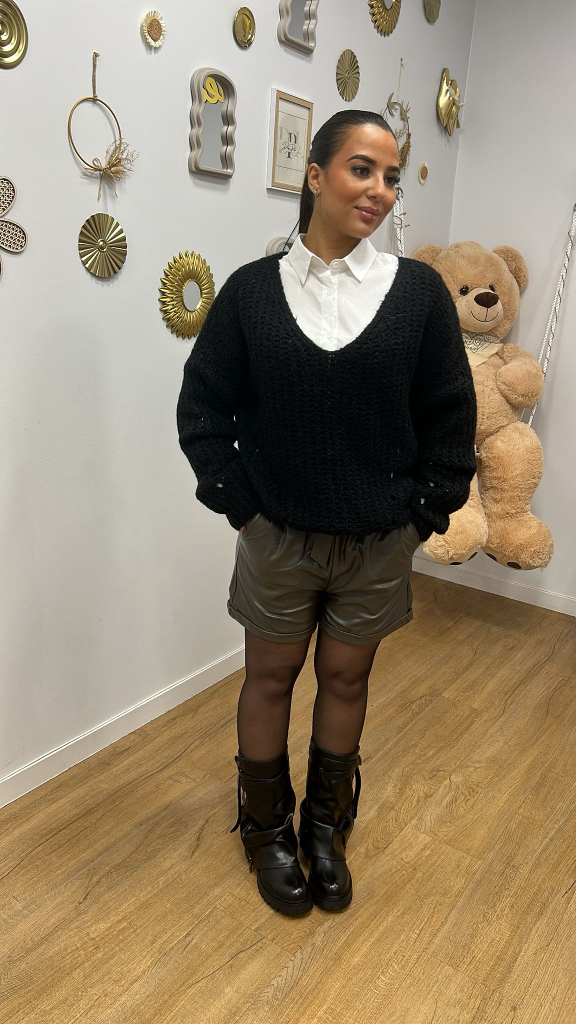 Short en simili-cuir femme – Coupe tendance & texture cuir