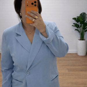 Blazer Bleu Ciel Chic Femme – Veste Élégante Tendance - Prêt-à-porter féminin Bourg-en-Bresse