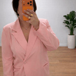Blazer Rose Pastel Chic – Veste Élégante Femme - Prêt-à-porter féminin Bourg-en-Bresse