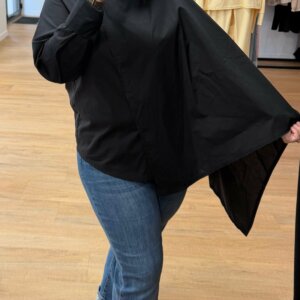 Chemise Cape Noire 2-en-1 - Prêt-à-porter féminin Bourg-en-Bresse