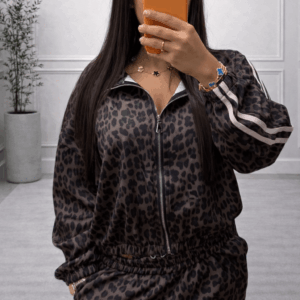 Veste Léopard Sport Chic – Style Urban - Prêt-à-porter féminin Bourg-en-Bresse