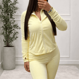 Ensemble Pilate Jaune Pastel – Confort & Style Sport Chic - Prêt-à-porter féminin Bourg-en-Bresse