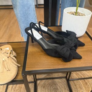 Escarpins Noirs Nœud Élégance - Prêt-à-porter féminin Bourg-en-Bresse