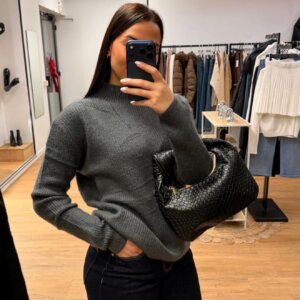 Pull Gris Élégance – Maille Douce Femme - Prêt-à-porter féminin Bourg-en-Bresse